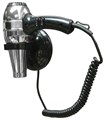 Фен HOTELline настенный с антивандальной защитой 1800 W черный/металлик, шт 02057.B - фото 94920