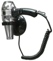 Фен HOTELline настенный с антивандальной защитой 1800 W черный/металлик, шт 02057.B