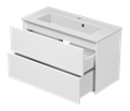 TOY - 80 Тумба подвесная с 2 ящ. белый + раковина УТ000025661