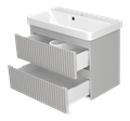 VICTORY - 70 Тумба подвесная с 2 ящ. серый шелк + раковина УТ000025789