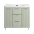 RISACCA pistachio - 90 Тумба напольная 2 дв. 1 ящ. мат. эмаль + раковина УТ000026421