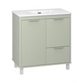 RISACCA pistachio - 80 Тумба напольная 2 дв. 1 ящ. мат. эмаль + раковина УТ000026420