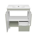 RISACCA pistachio - 80 Тумба напольная 2 дв. 1 ящ. мат. эмаль + раковина УТ000026420