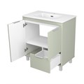 RISACCA pistachio - 80 Тумба напольная 2 дв. 1 ящ. мат. эмаль + раковина УТ000026420