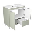 RISACCA pistachio - 80 Тумба напольная 2 дв. 1 ящ. мат. эмаль + раковина УТ000026420
