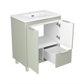 RISACCA pistachio - 70 Тумба напольная 2 дв. 1 ящ. мат. эмаль + раковина УТ000026419
