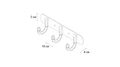 FX-1713 Equipment Планка 3 крючка FX-1713