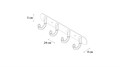 Планка 4 крючка Fixsen FX-1714 FX-1714