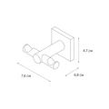 Крючок двойной FIXSEN Lux Chrome (FX-15005A) FX-15005A