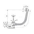 A51B Сифон для ванны автомат комплект белый, арт. ALCAPLAST A51B