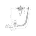 Alcaplast  Сифон для ванны click/clak металл  A516CKM A516CKM