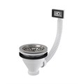 Alcaplast  Водослив сифона для мойки 6/4" с нержавеющей решеткой Ø115 и гофропереливом  A38 A38 - фото 97229