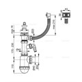 Сифон для мойки с нержавеющей решеткой ?70, гофропереливом и подводкой A444P-DN50/40 ALCAPLAST A444P-DN50/40