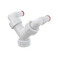Alcaplast  Двойное колено G1"/ 17-23 с обратным клапаном  P148Z P148Z - фото 97276