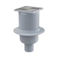 Alcaplast  Сливной трап, 105 × 105/50, подводка – прямая, решетка – нержавеющая сталь, гидрозатвор – комбинированный гидрозатвор SMART  APV32 APV32 - фото 97375
