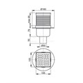 APV2 Сливной трап 105 × 105/50, подводка – прямая, решетка – нержавеющая сталь, гидрозатвор – мокрый APV2
