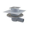 Alcaplast  Сливной трап 105 × 105/50, подводка – боковая, решетка – нержавеющая сталь, фланец –нержавеющая сталь, воротник – 2–х уровневая изоляция, гидрозатвор – комбинированный гидрозатвор SMART  APV1324 APV1324 - фото 97390