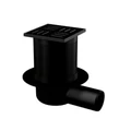 APV31BLACK Сливной трап 105 × 105/50, подводка – боковая, решетка – черный мат APV31BLACK