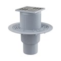 Alcaplast  Сливной трап 105 × 105/50/75, подводка – прямая, решетка – нержавеющая сталь, гидрозатвор – мокрый дизайн 1  APV201 APV201 - фото 97415
