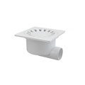 APV15 Сливной трап 150*150/50 подводка- боковая,решетка-белая, гидрозатвор- мокрый.ALCAPLAST APV15