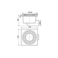 APV15 Сливной трап 150*150/50 подводка- боковая,решетка-белая, гидрозатвор- мокрый.ALCAPLAST APV15