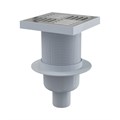 Alcaplast  Сливной трап, 150 × 150/50, подводка – прямая, решетка – нержавеющая сталь, гидрозатвор – мокрый  APV6411 APV6411 - фото 97430