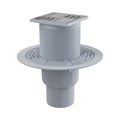 Alcaplast  Сливной трап, 105 × 105/50/75, подводка – прямая, решетка – нержавеющая сталь, гидрозатвор – мокрый  APV2311 APV2311 - фото 97454