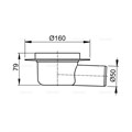 Alcaplast  Сливной трап O50, подводка – боковая  APV5000 APV5000