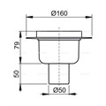 Alcaplast  Сливной трап O50, подводка – прямая  APV6000 APV6000