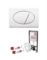 Alcaplast  Set инсталляции с белой кнопкой панель смыва белая  AM101/1120-3:1 RU M70-0001 AM101/1120-3:1 RU M70-0001 - фото 97559