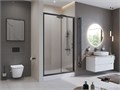 Душевая дверь BelBagno UNO-195-BF-1-110-C-NERO UNO-195-BF-1-110-C-NERO - фото 98175