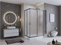 Душевой уголок BelBagno UNO-195-AH-2-120/90-P-NERO UNO-195-AH-2-120/90-P-NERO - фото 98196