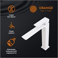 Orange Lutz M04-121w однозахватный смеситель для накладной раковины без донного клапана. Цвет: белый M04-121w