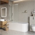 Душевая шторка на ванну BelBagno LUCE-VF-11-90/145-C-ORO LUCE-VF-11-90/145-C-ORO - фото 99020